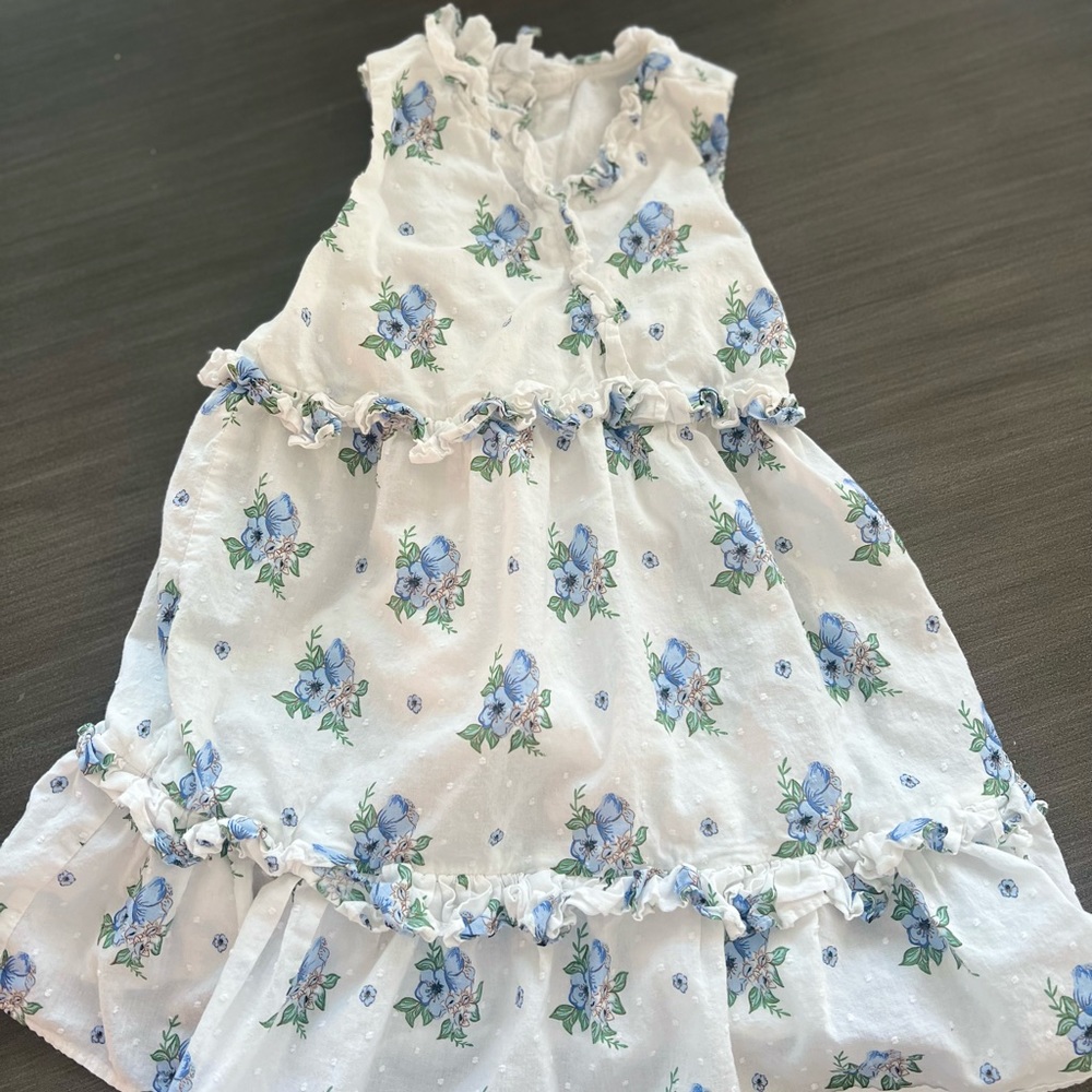 Blue floral dress